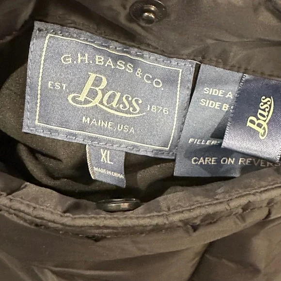 G.H. Bass & Co. Mens XL Reversible Puffer Vest Wool Blend Buffalo Plaid Outdoors - Picture 7 of 9